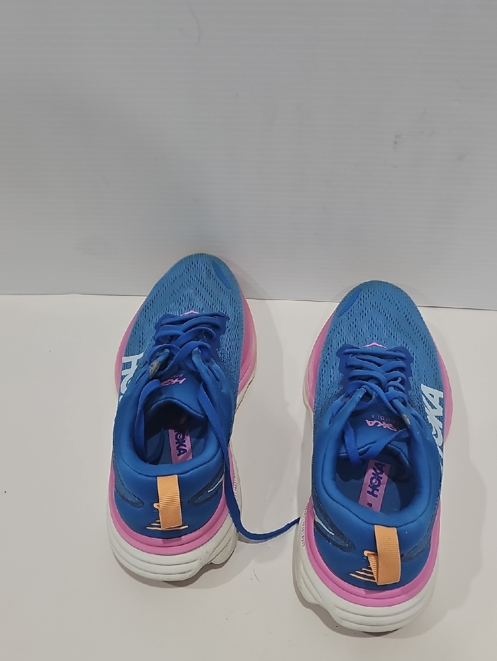Women's Size 9.5 B Hoka Clifton Running Sneakers Blue Pink - Picture 6 of 12